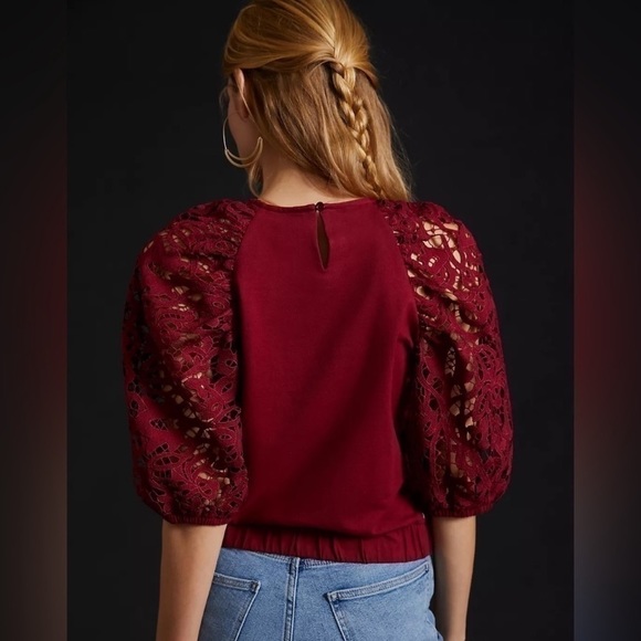 DOLAN Left Coast Collection Lace Puff Sleeve Top - Picture 3 of 9